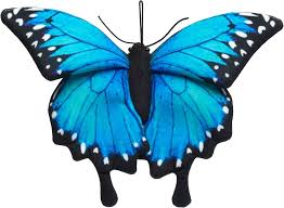 Uni-Toys - Mariposa Azul con Lazo - 26 cm