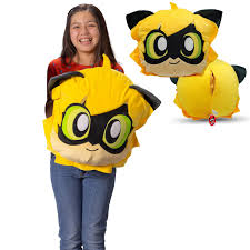 Almohada de Peluche Miraculous Ladybug y Chat Noir - 40 cm