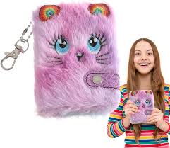 Diario Infantil de Gato con Llavero - Felpa Pologmase