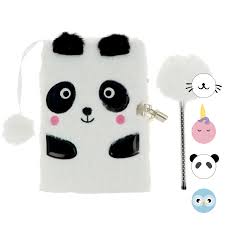 Diario Secreto Panda para Niñas con Candado y Bolígrafo