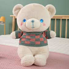 Suéter Cuadros Oso de Peluche Grande - Decoración y Almohada Verde