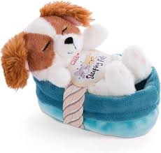 Nici - Perro de Juguete Suave en Cesta 12cm
