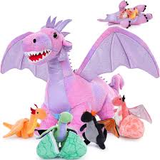 MorisMos Dragón Rosa Kawaii XXL - Peluche de 55cm