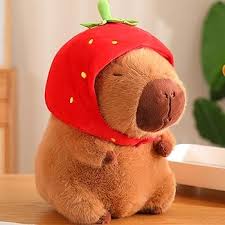 Capibara de Peluche Fresa 33cm