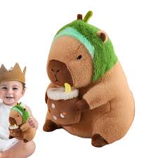 Peluche Carpincho Qumiuu: Almohada de Felpa Extraíble