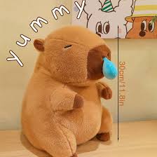 Aicerous® Peluche Capybara con Mochila Tortuga