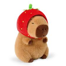 Peluche Kawaii de Capybara con Fresa