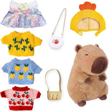 Capybara Kawaii: Peluche con 7 Accesorios Lindos