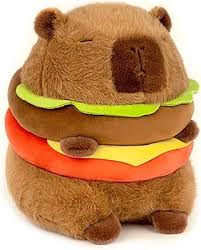 Muñeca de Peluche Capybara Hamburguesa