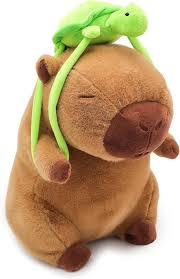 Peluche Capibara con Mochila Tortuga 45cm