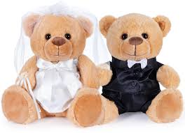 Set de Osos de Peluche para Bodas: Novia y Novio