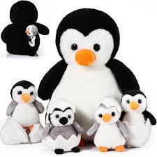 Set de 7 Pingüinos de Peluche Suaves Aoriher