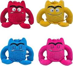 Simllyda: Set de 4 Monstruos de Peluche Coloridos