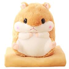 YunNasi: Peluche Hamster y Manta Juguete 50 cm - Tapis 100x170 cm