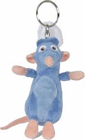 Ratatouille Pixar: Peluche Azul + Llavero