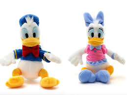 Set de Peluches Pequeños: Pato Donald y Pato Daisy 20 cm