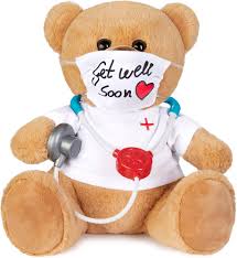 Osito de Peluche Médico con Mascarilla y Estetoscopio