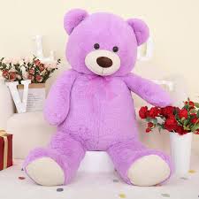 Oso Peluche Gigante Morado XXL - Regalo Kawaii