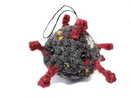 Llavero Amigurumi Virus Kawaii