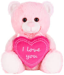Osito de Peluche con Corazón Rosa - Te Quiero - 25 cm