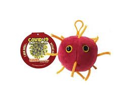 Llavero de Peluche Coronavirus COVID-19 8 cm - Giant Microbes