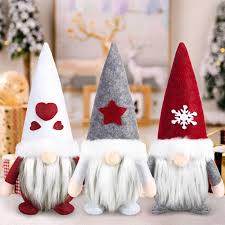 Gnomos Navideños Adorables - Set de 3 Piezas de 28cm