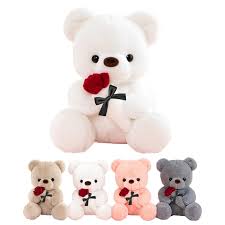 Oso de Peluche con Rosa - Regalo Ideal para San Valentín