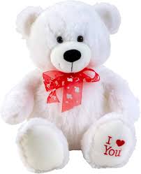 Osito de Peluche Blanco con Lazo - Lifestyle & More