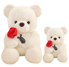 Osito de Peluche San Valentín con Rosa y Abrazo