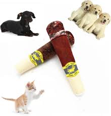 Juguete de Felpa Chirriante en Forma de Cigarro para Mascotas