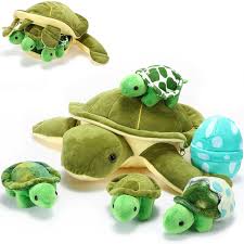 Set de 6 Tortugas de Peluche Suave de 30 cm