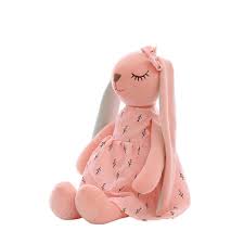 Muñeca Conejo de Peluche Rosa 35cm para Bebés