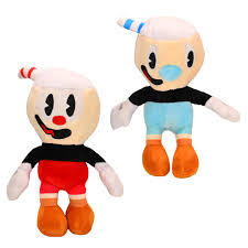 Taza Mugman de Cuphead - Peluche de 23 cm con Ojos Bordados