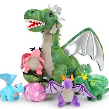 Mamá Dragón Verde Kawaii con Bebé Peluche - 55cm