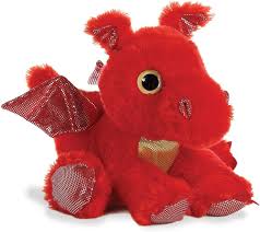 Aurora - Dragón Rojo de Peluche 31 cm