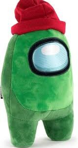 Peluches Oficial Among Us - Verde con Gorro