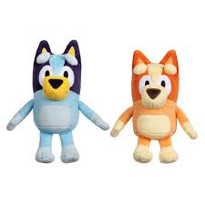 Paquete de 2 Peluches Oficial de Bluey y Bingo - 20 cm