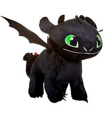 Peluche XXL Toothless Dark Fury 95cm - Original