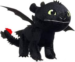 Felpa Gigante Desdentao 90cm - Dragón Fury Negro
