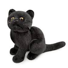 Gato Negro de Peluche 28cm - Lindas Muñecas de Relleno